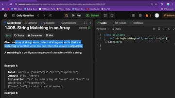 String Matching in an Array - Leetcode 1408
