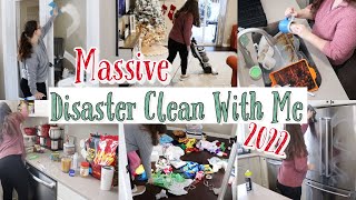 MASSIVE CLEAN WITH ME | CLEANING MOTIVATION | DISASTER CLEAN WITH ME 2022