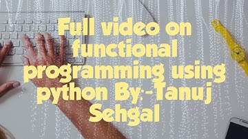Full video on Functional Programming with Python/Python session 9/INNOVATION TO REVOLUTION#Software