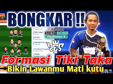 BONGKAR !! Formasi Turnamen PS3 // Barca tiki Taka PES PS3