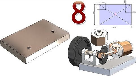 8-Project 42| Horizontal Wobbler Steam Kit | SolidWorks Tutorial : base holder - base2 with fix nuts