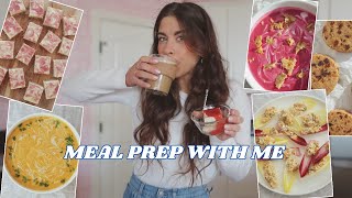 MEAL PREP WITH ME | What I Eat on the Mediterranean Diet | Chatty Cooking Vlog (weight loss & goals)