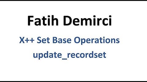 X++ Set Based Operations : Update_recordset