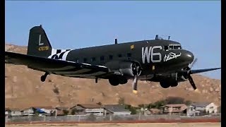 C-47 Dakota “Willa Dean” in action at Flabob DC-3/C-47 Fly-In