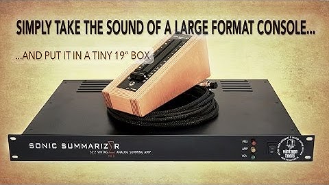 Vintage analog summing amp: Vintagetools Sonic Summarizer PRO | 32:2 channels