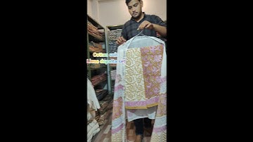 Bagru hand block printed cotton suit set with linen dupatta #shorts #shortvideo #trending #video