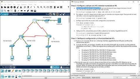 5.1.8 Packet Tracer - Configure numbered standard IPv4 ACLs - Configure ACL IPv4 estándar numeradas