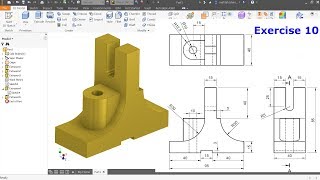 Autodesk Inventor Tutorial for beginners exercise 10