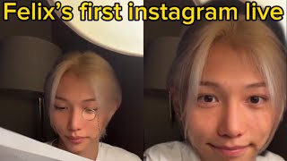 Felix’s (Stray Kids) first instagram live | Stray kids | Stray Kids live | Felix live