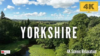 Drone Footage of 4K Scenic Yorkshire - Nature - Forest - Coastal - Flying Over England HD
