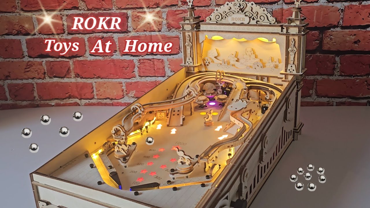 ROKR 3D Puzzle Wooden Pinball Machine