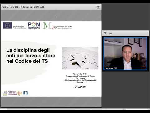 06/12/2021 - La disciplina degli Enti di Terzo Settore ETS nel Codice del Terzo Settore CTS  Prima 1