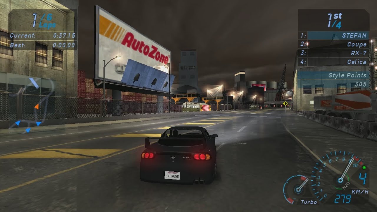 Underground is my favorite need for speed game. Because of the