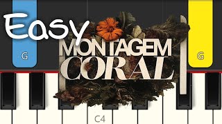 MONTAGEM CORAL - DJ HOLANDA - EASY PIANO TUTORIAL