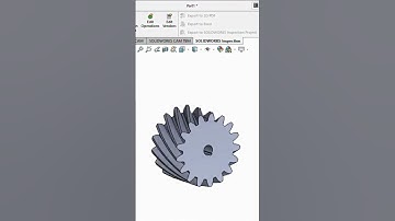 Helical Gear ⚙️🥳. solidwork s design.  subscribe get more videos 😇 #gear #generalknowledge #shorts