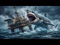 Legendary Megalodon Attacks Offshore Oil Platform | Giant Prehistoric Shark (AI VFX)