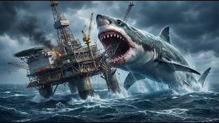 Legendary Megalodon Attacks Offshore Oil Platform | Giant Prehistoric Shark (AI VFX)