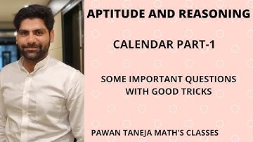 Calendar PART-1, aptitude and reasoning by pawan taneja
