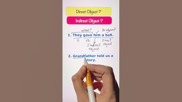 English Grammar - Direct and Indirect Object #english