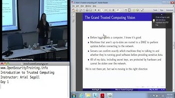 OpenSecurityTraining  Introduction To  Trusted Computing Day 1, part 2)