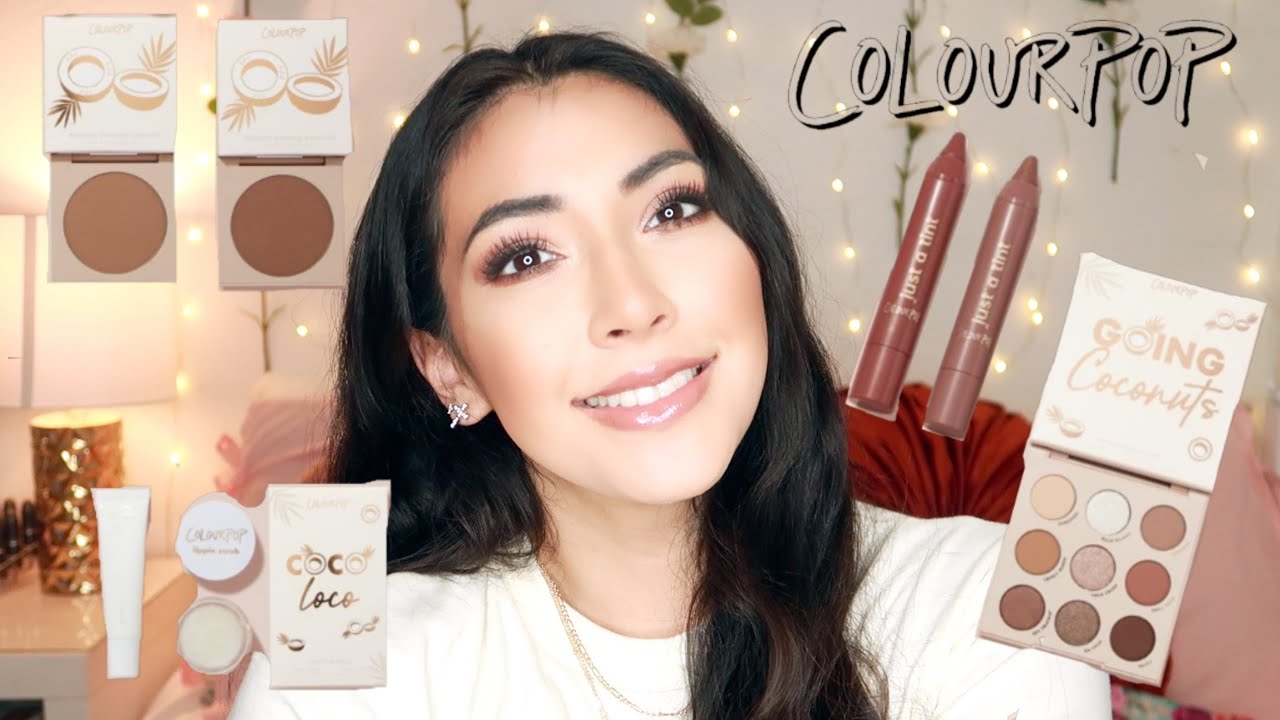 COLOURPOP COCONUT COLLECTION SWATCHES + TUTORIAL + REVIEW | FALL 2019