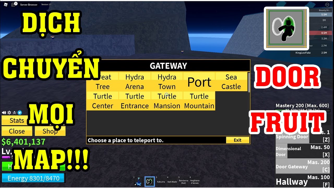 Door Fruit Trái Ác Quỷ "Biến Ảo" Bậc Nhất Với Khả Năng Dịch Chuyển