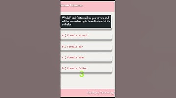 Excel Mcq 04 | Excel Mcq |  #shorts |#reels |#viral |#upadhyay_technology