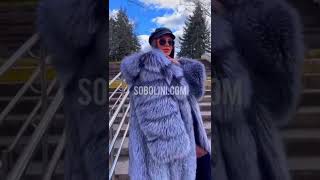 Sexy fashion fur coat made of Silver Fox Fur, from the brand ⚜️TM SOBOLINI ⚜️