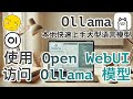 05. Ollama 构建本地大语言模型 - 使用 Open WebUI 访问 Ollama 模型