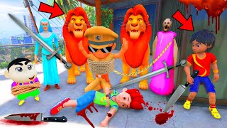Little Singham And Kicko Escape From 1000 Lion In GTA V | Gta 5 Gameplay