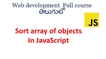 Sort array of objects in  javascript | how to sort array of objects  | sorting | JavaScript | array