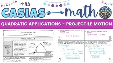Quadratic Equation Applications - Projectile Motion | Algebra 1 Lesson
