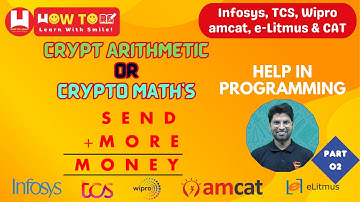 Cryptarithmetic, Infosys Cryptarithmetic, eLitmus Cryptarithmetic By Vivek Sir | Part-02