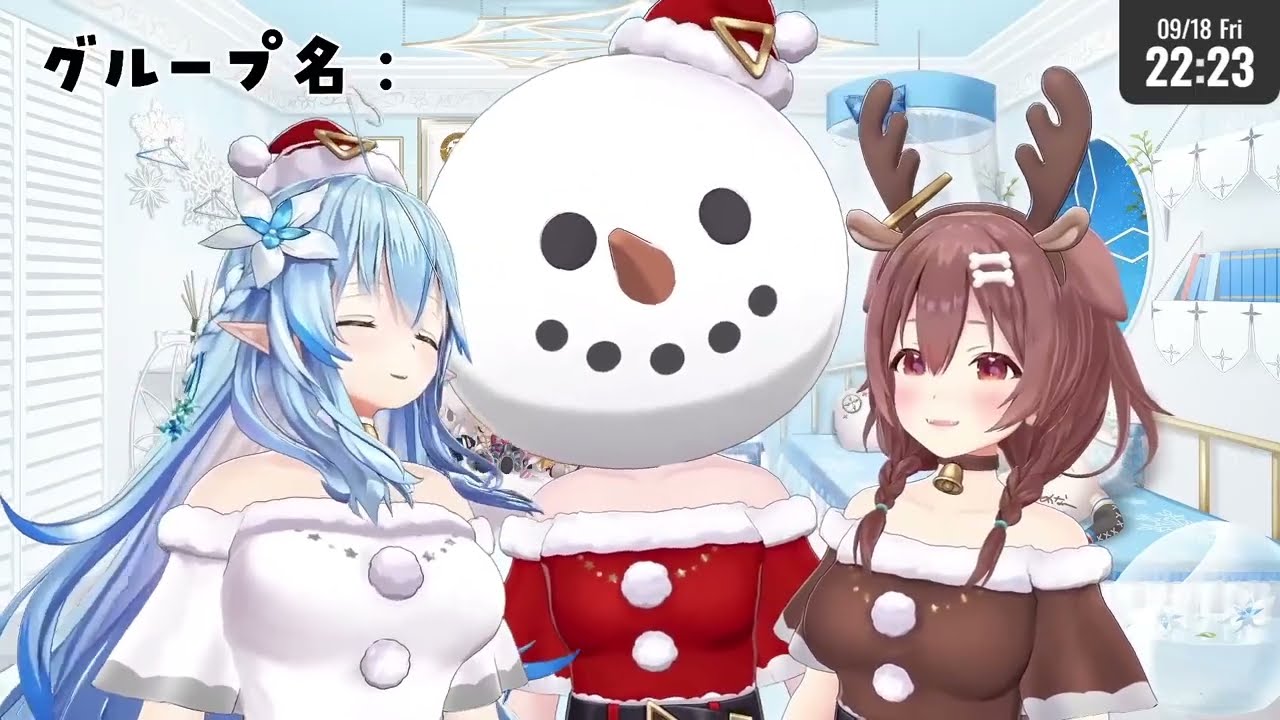 かわいすぎる雪だるまAZKi⛄️【#あずらみころ  #雪花ラミィ #AZKi‬  #戌神ころね】