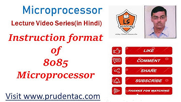 Instruction format ( Types of Instructions)  of 8085 microprocessor