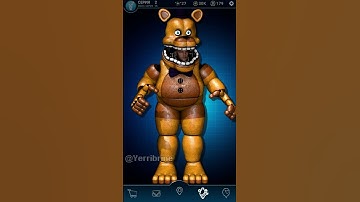 FNAF AR Springlock Fredbear - Jumpscare & Workshop Animations #fnaf #fredbear #fivenightsatfreddys