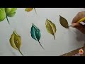 Como Pintar Una Hoja Con Gota De Agua / How to paint a leaf with water drop
