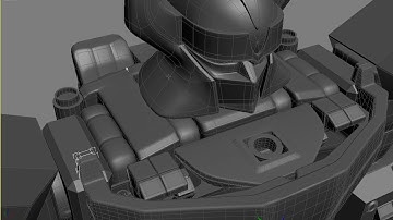 62 (END) robot 3ds max tutorial - MEGAZORD Daizyujin 3D - finish modeling