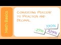 Converting Percents to Fractions and Decimals Quiz