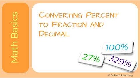 Converting Percent to Fraction and Decimal (Including 100% and Higher)