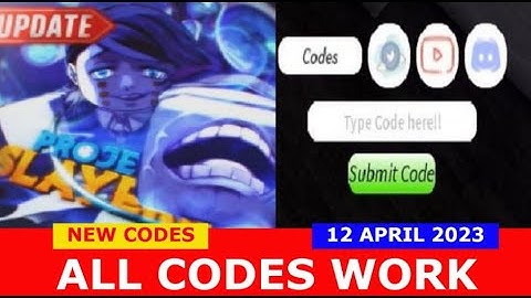 *NEW CODES* [Update 1] Project Slayers ROBLOX | 12 APRIL 2023