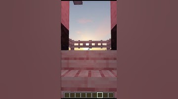 Hidden staircase in wall to upper balcony with view in Minecraft