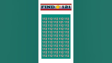 Find this No. 👉 121 with in 6 seconds 🧐🤔