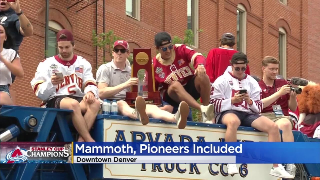 Avs players celebrate with fans during Stanley Cup Championship parade,  rally - CBS Colorado