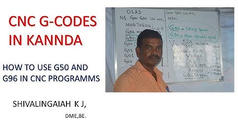 #Part 63#CNC G Codes G96 & G50 ,,,,,,In Kannada