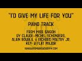 I'd Give My Life For You [from Miss Saigon] - Bb major - piano track