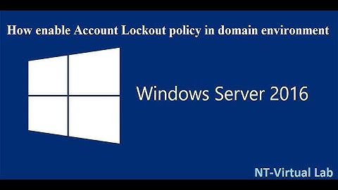 How enable Account Lockout policy in domain environment