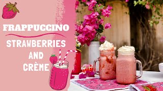 How To Make Starbucks Strawberries & Crème Frappuccino at Home| Starbucks Secret Recipes | Jalpops