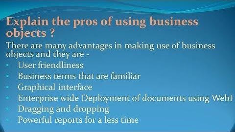 Business Objects Interview Questions and Answers for freshers and experienced– Part 1