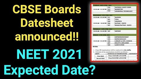 NEET 2021 Exam Date? | CBSE announced board exam 2021 datesheet | NEET 2021 Latest updates |